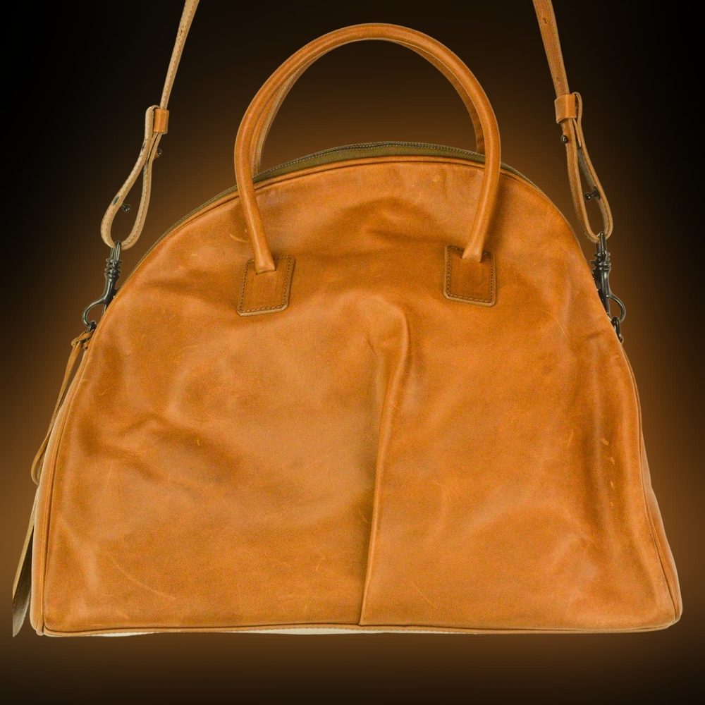 NWT Marsell large intentionally asymmetric leather bag in oak